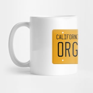 Orange County California Yellow License Plate Mug